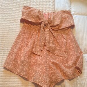 Pink Off-Shoulder Romper